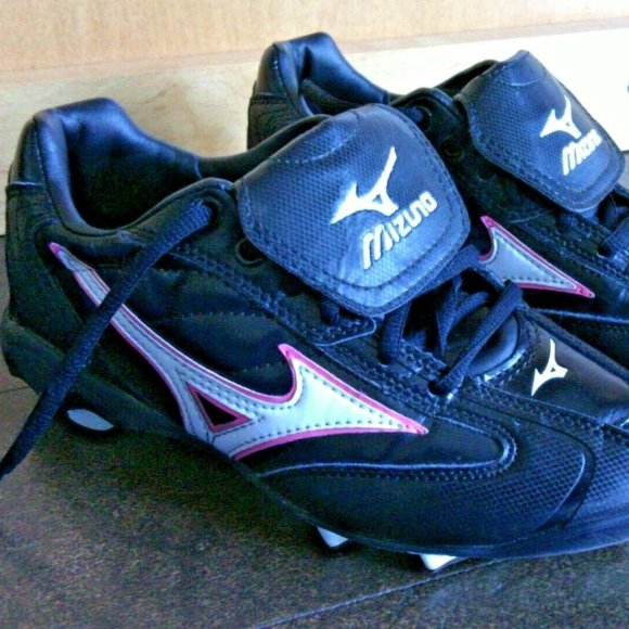Mizuno Shoes Softball + Baseball 9-Spike Cleats Size USW 6.5 Women's Black Sport - Picture 2 of 16